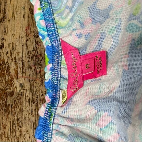 Lilly Pulitzer Dream Team Loro Swing Tiered Ruffle Flowy Printed Mini Dress M‎ - Picture 6 of 6